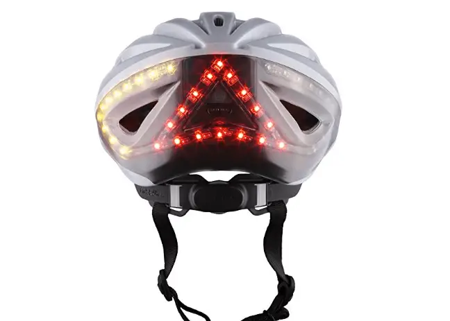 Lumos Helmet with 38 red lights in the rear