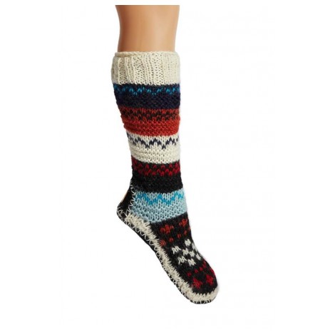Tibetan Socks Fleece Lining Slipper Sock