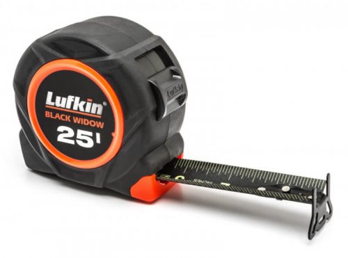 Crescent Lufkin Black Widow Black Dual Sided Tape Measure