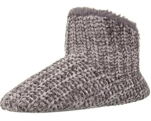 Dearfoams Women’s Chenille Bootie Slipper 