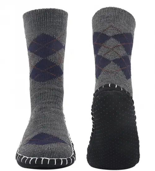 Vihir Men’s Winter Knitted Non-Skid Home Warm Slipper Socks 