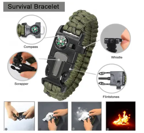 EILIKS Survival Gear Kit, Emergency EDC Survival Tools 24 in 1