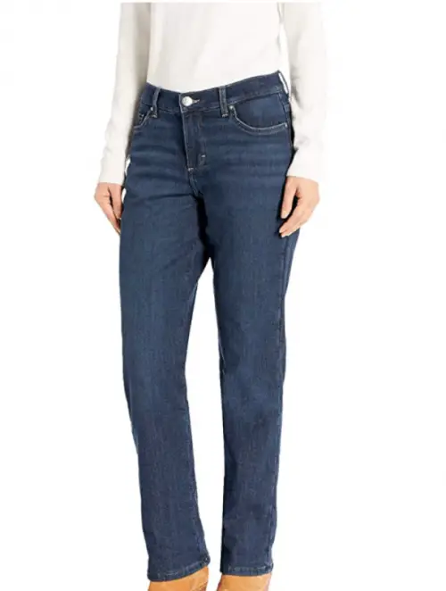 Lee Women's Fleece Lined Relaxed Straight Leg Jean