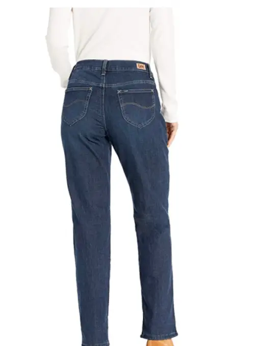 Lee Women's Fleece Lined Relaxed Straight Leg Jean