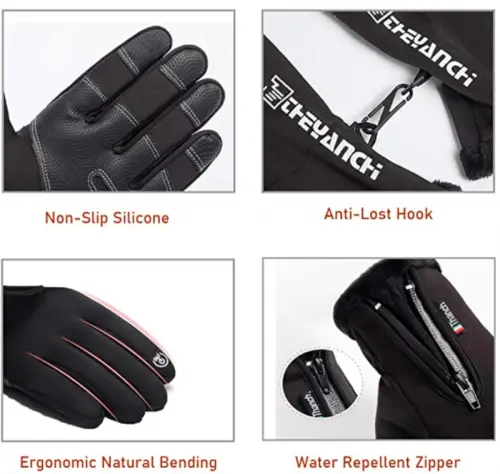 LJCUTE Winter Warm Fishing Gloves