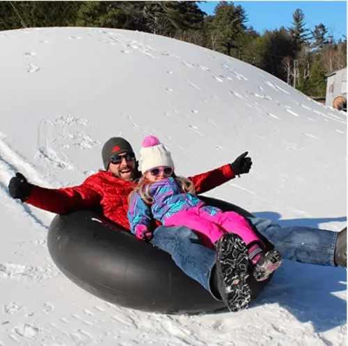 Flexible Flyer Heavy-Duty Snow Tube & Inflatable Water Float. Adult 2-Person Sled.