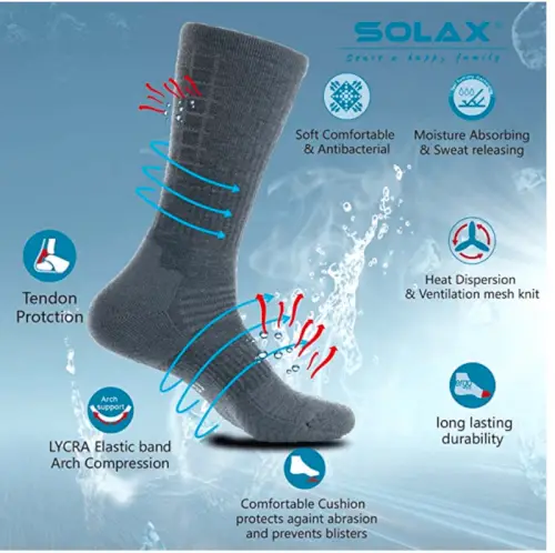 SOLAX Men's COOLMAX Socks