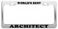 WORLD'S BEST ARCHITECT License Plate Frame