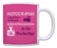 Photographer Appreciation Gift Official Title Too Pretentious Gag Gift Coffee Mug Tea Cup Pink