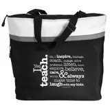 Teacher Peach I Teach Jumbo Tote